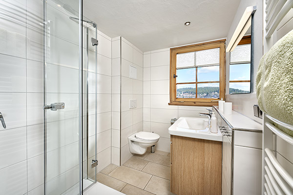 Ferienwohnung 1: Bad mit Dusche und WC